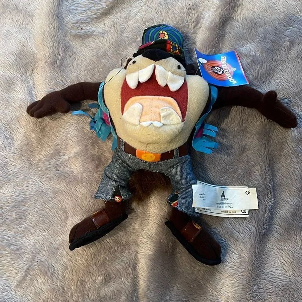 Looney Tunes vintage 1998 hippie Tasmanian plush